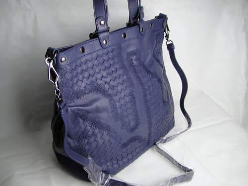 Bottega Veneta Lambskin Leather Bag 9642 dark blue - Click Image to Close